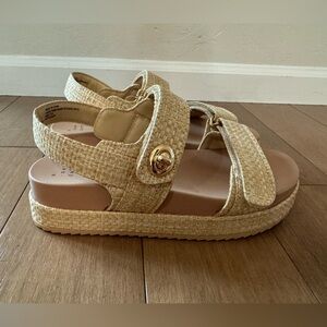 A New Day Beige Woven Sandals